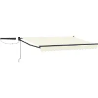 vidaXL Auvent Rétractable Électrique Crème 3,5 X 2,5 M