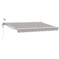 vidaXL Store électrique rétractable gris clair et blanc 3 x 2,5 m