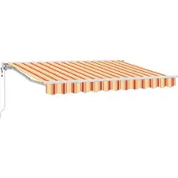vidaXL Store électrique rétractable jaune et orange 3,5 x 2,5 m
