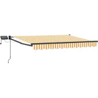 vidaXL Store à bras articulés manuel avec LED, 3,5 x 2,5 m