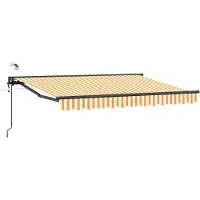 vidaXL Store électrique rétractable Jaune, Blanc, Anthracite 3,5 x 2 m