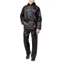 Result Ensemble imperméable pour homme composé d'une veste et d'un pantalon imperméables, imperméable LT168 (XL) (noir)