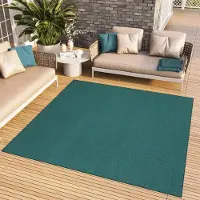 Tapiso Tapis d'extérieur , modèle carré MONO, style moderne, uni, pour l'intérieur et l'extérieur, Oeko-Tex, 120 x 120 cm