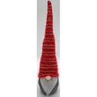 Upominkarnia Nain avec long chapeau rouge 10x9x42cm avec nez lumineux (42 cm)