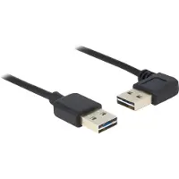 DeLOCK Easy - Câble USB - USB (M) à angle gauche/droit, réversible pour USB (M) reversible - USB 2.0 - 50 cm - noir