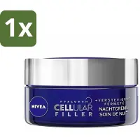 Nivea - Crème de nuit - Cellular Expert Filler Anti-Aging - Pour tout type de peau - Avec acide hyaluronique & acide folique - Anti-rides & hydratant - 50 ml - 1 pièce