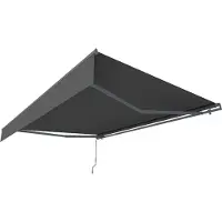 Concept-Usine Store Banne Manuel 2,95 X 2,5 M En Aluminium Avec Toile Gris Adro