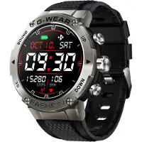 Ele eleoption Bluetooth Smart Watch 1.32 '' Sports Tracker Super Long Standby Multiple Sport Modes pour Android iPhones Silver