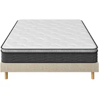 TEENO Matelas à Ressorts 140x190, 22 cm d'épaisseur, Mousse à mémoire de Forme, 7 Zones de Confort, résistant et Durable, Support à Haute résilience