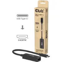 Club 3D CLUB3D CAC-2505 câble vidéo et adaptateur 0,12 m USB Type-C HDMI + USB Noir