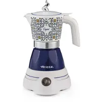 Ariete 1358 Capri Moka Aroma, Cafetière électrique, capacité : 0,14 l, pour café moulu, 400 W, couleur : bleu et blanc