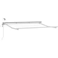 vidaXL Store électrique rétractable, anthracite et blanc, 3 x 2,5 m