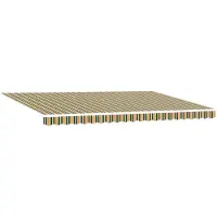 Syfax Auvent rétractable Vert et jaune 500 × 300 cm