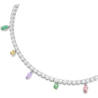 Swarovski Chaîne jaune / vert / violet / argent