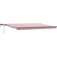 Syfax Auvent rétractable Rouge et Blanc 500 × 300 cm