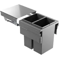 Hailo Système de poubelles Euro-Cargo NT480 2x35 l 3619831 gris foncé
