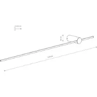 Nowodvorski Lighting Applique murale LED SABER noire 16 W, blanc neutre, 570 lm, métal, dimensions : 5,5 x 120 x 13,5 cm, IP20, Lighting