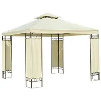 Bc-elec - 5300-0012 PAVILLON PAVILLON DE JARDIN TENTE DE FÊTE TENTE DE JARDIN TENTE DE BIERE 3X3M BEIGE