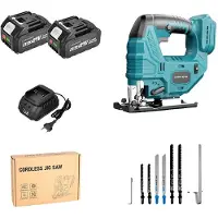 OEM Scie sauteuse, vitesse réglable, fonction de chanfreinage, 2 batteries