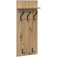 vidaXL Porte-manteau mural chêne artisanal 90 x 40 x 10 cm