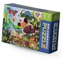 Crocodile Creek Puzzle holographique - 50 pièces - Insectes du jardin - Jouet éducatif