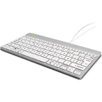 R-Go Tools Clavier ergonomique AZERTY (FR) filaire Compact Break, Blanc, RGOCOFRWDWH