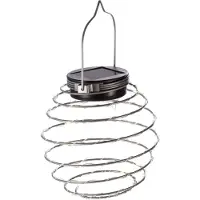 Galix Lot de 2 ampoules solaires en spirale G2619, 16 micro-LED multicolores, 3000 K, 3 lm, métal, à suspendre, IP44