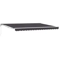 vidaXL Store électrique rétractable, anthracite, 5 x 3 m