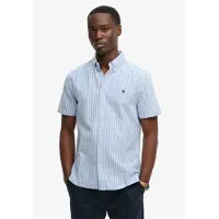 Superdry Preppy Oxford Short Sleeve Shirt Bleu S Homme