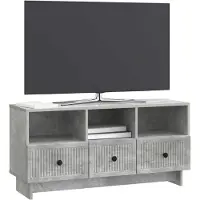 vidaXL Meuble TV , gris béton, 102 x 34,5 x 50 cm, aggloméré