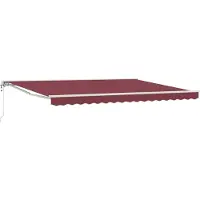 vidaXL Store électrique rétractable rouge bordeaux 5 x 3 m