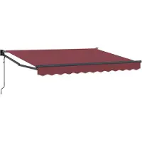 vidaXL , store enroulable bordeaux, 3,5 x 2 m, polyester et métal