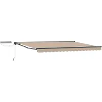 vidaXL Auvente électrique rétractable , beige et anthracite, 4 x 3 m