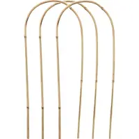 Progarden Tuteur pour plantes en bambou, forme en arc, 78 cm – lot de 3 – support naturel pour plantes grimpantes pour le jardin et le balcon, solide et décoratif