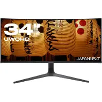 Japannext Moniteur incurvé 34 pouces IPS UWQHD (3440 x 1440) JN-IPSC34UWQHDR-C65W-H