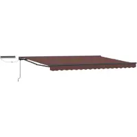 vidaXL Store électrique rétractable marron et anthracite 4,5 × 3 m
