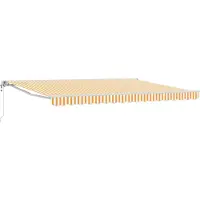 vidaXL Auvent Rétractable Électrique Orange 5 X 3 M