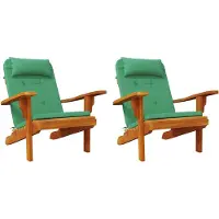 vidaXL Coussins de chaise Uni 2 pcs Vert 58 x 77 x 4,5 cm Tissu Oxford