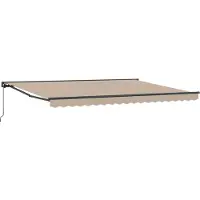 vidaXL Store à enroulement manuel beige 4 × 3,5 m