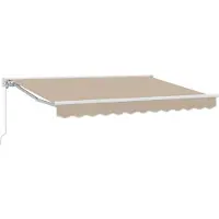vidaXL Cadre d'auvent beige 350 x 200 cm en polyester avec revêtement en PU