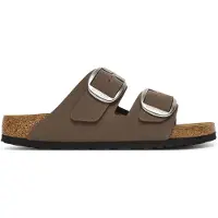 Birkenstock pour femme. 1032081 Sandales Arizona Big Buckle (Ajustement Étroit) marron (38), Plat, Boucle, Casuel, Taupe