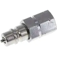 Tameson Acier DN 6.3 Coupleur hydraulique Bouchon G Filetage femelle 1/4 pouce ISO 7241-1 A D 12mm