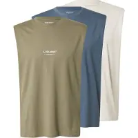 Jack & Jones T-Shirt 'JJESOHO' kaki / olive / blanc