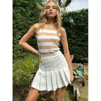 Trend Alaçatı Stili Tops en tricot camel / blanc