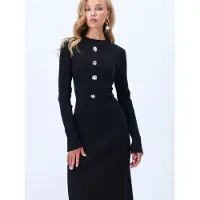 Trend Alaçatı Stili Robes en maille noir