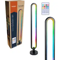 Grundig Lampadaire RGB 104,5 cm - Lampe LED avec télécommande et mode musique - Lampadaire avec minuterie jusqu'à 4 heures - Accessoire gaming avec RGB et lumière blanche