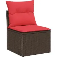 vidaXL Set de canapé 4 pcs Braun Poly-Rattan