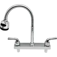 Gistuch Remplacement pour robinet de camping-car, évier de cuisine avec pulvérisateur pivotant à 360 degrés, bec flexible, kit de salle de bain pour camping-cars, mobile-homes, remorques de voyage