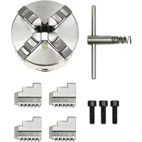 StarTech.com Mandrin à tour - Quatre mors à centrage automatique - Diamètre 100 mm - Capacité de serrage 30-90 mm - Fonte et acier - Haute précision