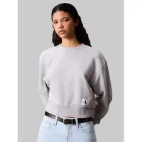 Calvin Klein Jeans Sweat-shirt 'Woven Label' gris chiné
